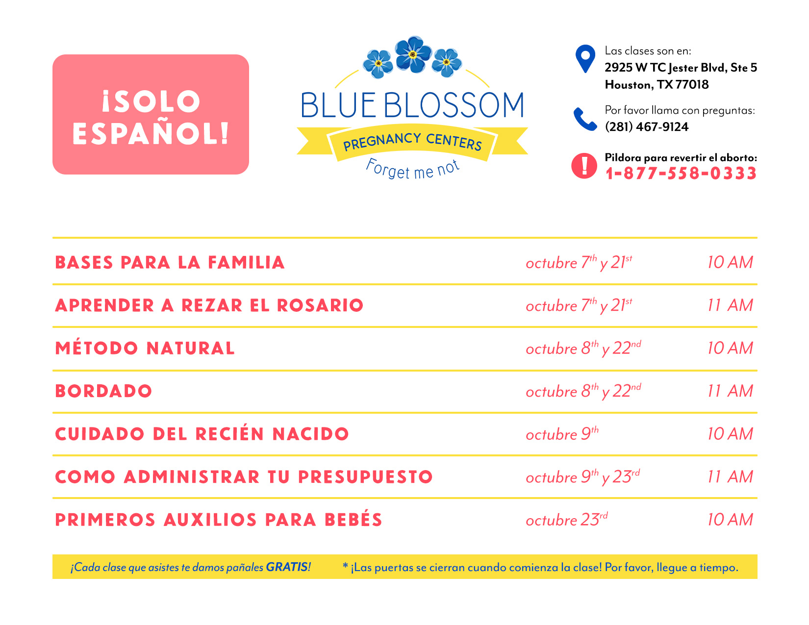 10-26 Classes Spanish